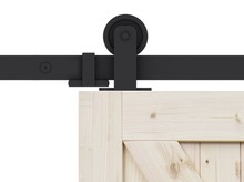 Systemy drzwi przesuwnych MODI Roc Design Zestaw do drzwi przesuwnych Czarny 1950 mm Kółka Pełne - Valcomp