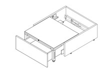 Szuflady SPACE STEP  Zestaw Tworzywo Sztuczne/Stal, dł.=410 mm - Blum