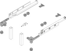 Szuflady SPACE STEP  Zestaw Tworzywo Sztuczne/Stal, dł.=410 mm - Blum