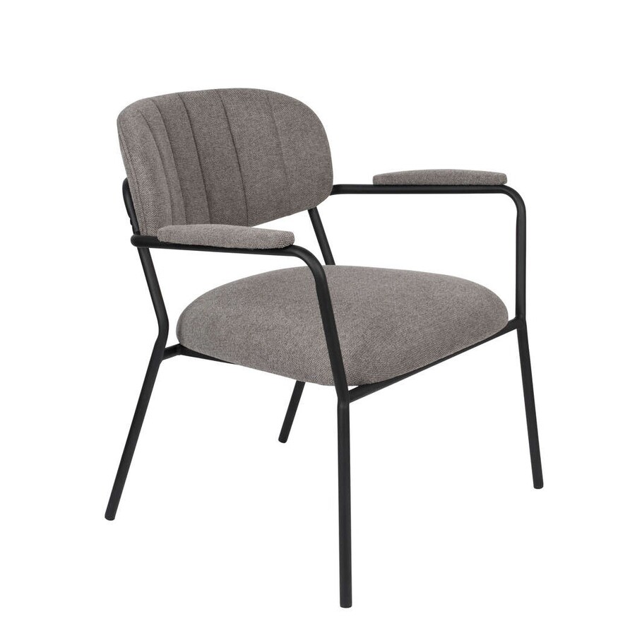 Fotel JOLIEN ARM - czarny/szary