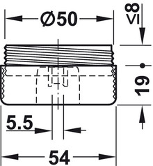 Systemy cokołowe Ślizgacz 2-częściowy Hafele - czarny / 54x19 mm - Häfele