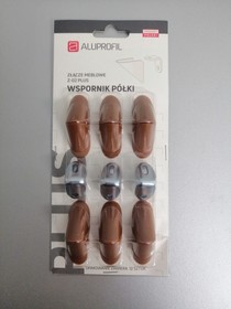 Podpórki i kątowniki Złącze meblowe regulowane Z-02 PLUS - orzech / 12 szt. - Aluprofil