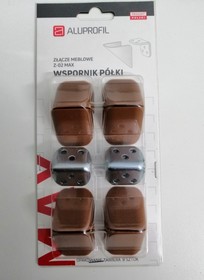 Podpórki i kątowniki Złącze Meblowe Z-02 MAX Orzech 8 Szt. - Aluprofil