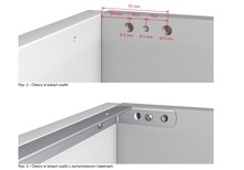 Złączki montażowe Metalowy Trawers Do Szafek Podblatowych 600/18 mm - Egger