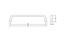 Uchwyty Uchwyt ESTE 0446 - czarny mat / rozstaw 160 mm - Viefe