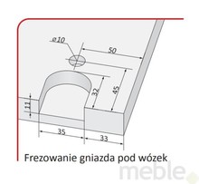 Systemy drzwi przesuwnych Rączka WESTA BIS 16/18 Do Drzwi Przesuwnych Czarny Mat 270 cm - Aluprofil