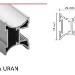 Rączka URAN 10/P Do Drzwi Przesuwnych Czarny Mat dł.270 cm