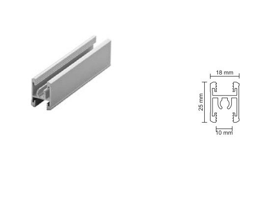 Łącznik H-25/10 Czarny Mat dł.300 cm