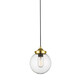 Lampa wisząca RIANO P0454-01D-F7AC - złoty/przezroczysty
