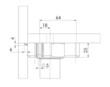 Nóżki i cokoły Nóżka meblowa regulowana Wurth EV-S / udźwig 350 kg / 150 mm - Würth