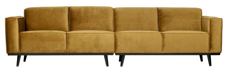 Sofa czteroosobowa STATEMENT 280 cm - velvet żółty