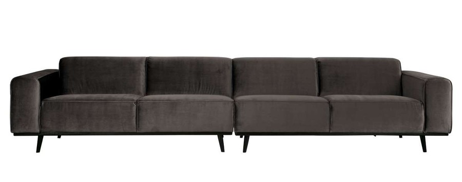 Sofa 4-osobowa STATEMENT XL 372 cm velvet - ciemnoszary