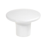 Gałka 2022 - biały półmat / fi 32 mm   Wymiary: - szerokość gałki: fi 32 mm - wysokość: 24 mm   Materiał: metal   Kolor pokrycia: biały półmat