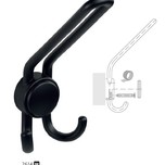 Wieszak 2614 Czarny Mat   Wykonany z metalu w pokryciu czarnego matu Wysokość wieszaka 169 mm  