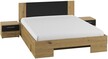 Łóżko 160x200 ze stolikami VERA 81 - dąb artisan/czarny