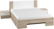 Łóżko 160x200 ze stolikami VERA 81 - dąb sonoma/biały