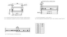 Prowadnice do szuflad Prowadnica PK10 kulkowa TITAN hamulec/push to open dł. 60 cm, udźwig 35 kg H=45 mm - Gamet