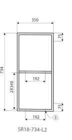 Stelaże metalowe Rama półki Profil System SR18 h=734 mm szer. 350 mm Czarny mat - Gamet