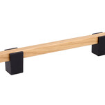 Uchwyt 2434 - połączenie drewna z metalem w kolorze czarnego matu / rozstaw 160 mm   Wymiary: - długość całkowita: 229 mm - rozstaw otworów: 160 mm  ...