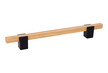 Uchwyt 2434 - drewno, metal czarny mat / rozstaw 192 mm