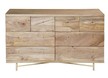 Komoda drewniana RING 8 szuflad - mango naturalne