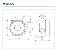 Kółka Kółko obrotowe LINEA - czarny mat / fi 50 mm / z hamulcem - Tente