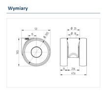 Kółka Kółko obrotowe LINEA - czarny mat / fi 50 mm / bez hamulca - Tente