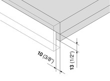 Prowadnice do szuflad Blokada szuflady tackowej TANDEM 560H, 561H / MOVENTO 760H, 766H - ciemnoszary / gr. boku 16 mm - Blum