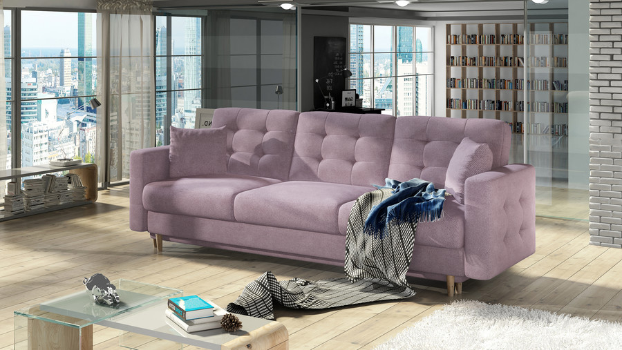 tkanina Soro 61 Sofa rozkładana pikowana ASGARD 3F - tkanina Soro 61