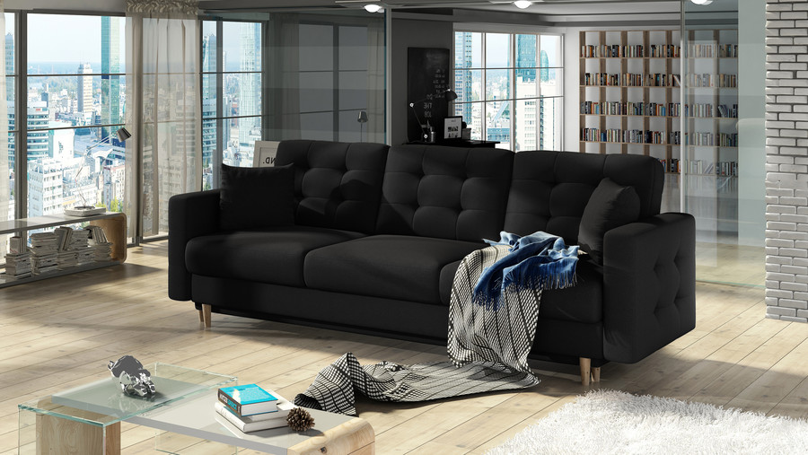 tkanina Sawana 14 Sofa rozkładana pikowana ASGARD 3F - tkanina Sawana 14