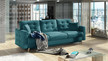 Sofa rozkładana pikowana ASGARD 3F - tkanina Matt Velvet 75