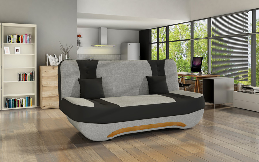 tkanina Sawana 21/ ekoskóra Soft 11 Sofa rozkładana EWA II - tkanina Sawana 21/ ekoskóra Soft 11