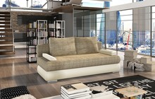 Sofa rozkładana MILO - tkanina Berlin 03/ekoskóra Soft 33