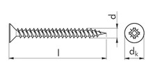 Wkręt Wurth WUPOFAST A2S - czarny ocynk / 3.5x25/21 mm - Würth