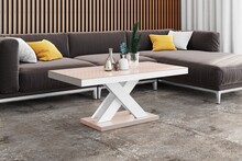 Ława XENON LUX MINI - wysoki połysk/cappucino-biały