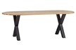 Stół owalny TABLO noga X 220x90 - dąb