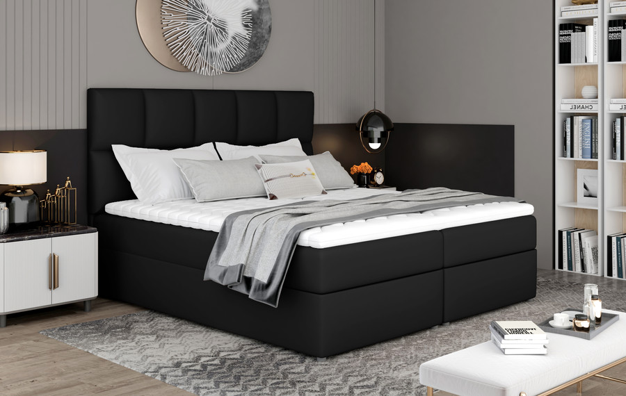 ekoskóra Soft 11 Łóżko kontynentalne GLOSSY - ekoskóra Soft 11