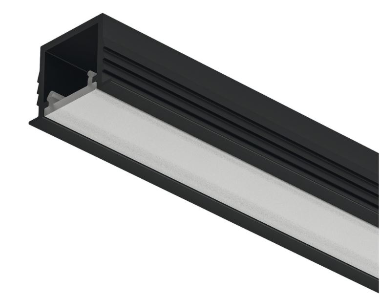 Profil wpuszczany LOOX5 1103 do taśm LED 8 mm - czarny/biały / gł. 12 mm / dł. 300 cm