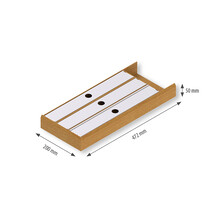 Organizacja szuflad Drewniany wkład na folie 20x47.2 cm - dąb lakier matowy - Rejs