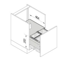 Pojemniki na śmieci do zabudowy Kosz Wurth VS ENVI SPACE do korpusu 60 cm / 2x10 + 1x22 l  - Würth