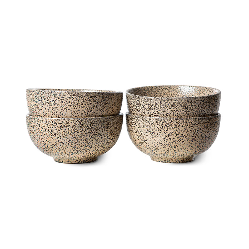 Zestaw 4 ceramicznych miseczek GRADIENT - taupe