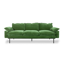 Sofa 3-osobowa RETRO - royal velvet zielony