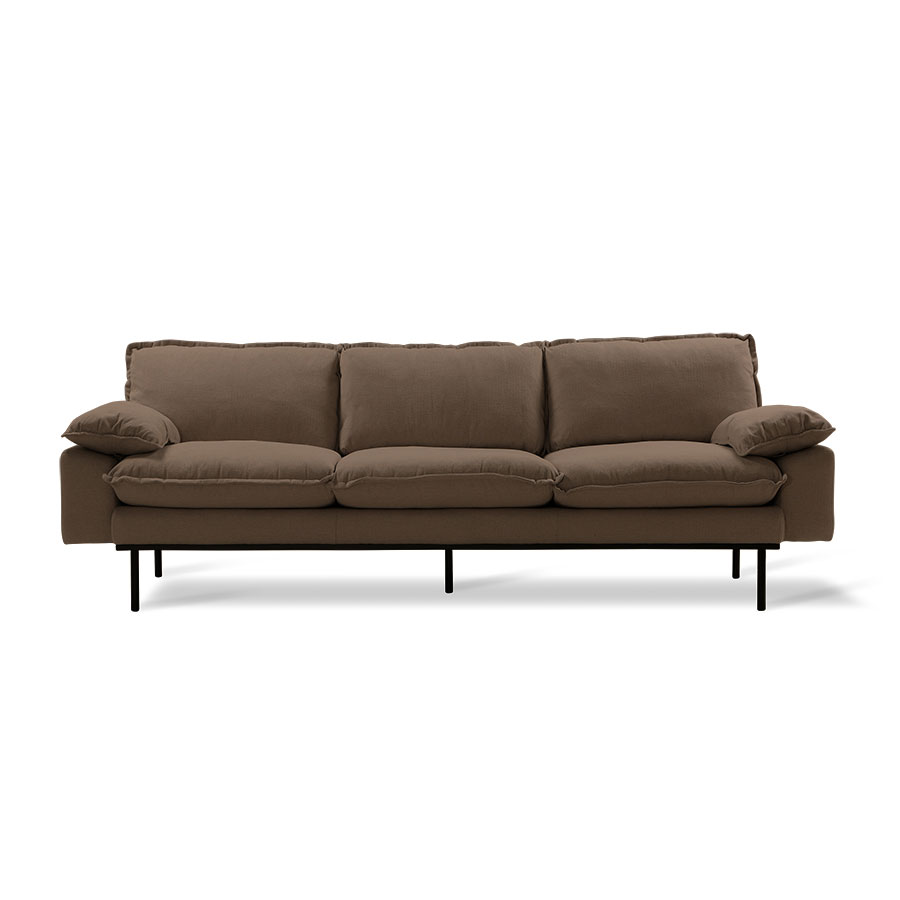 Sofa 4-osobowa RETRO - brązowy