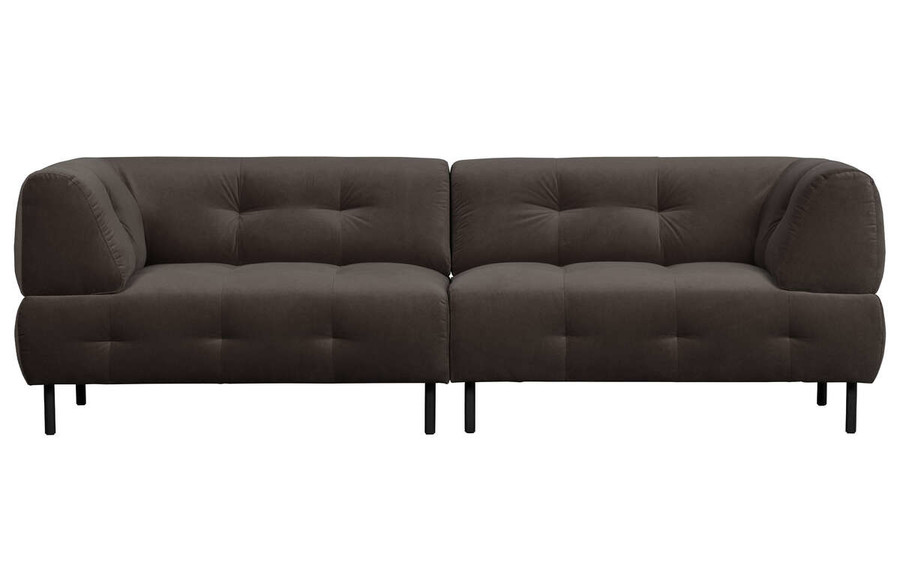 Sofa aksamitna LLOYD - ciemnoszary