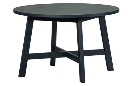 Stół okrągły drewniany BENSON 120 cm - czarny