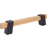 Uchwyt Z324 - drewno, czarny metal / rozstaw 128 mm   Wymiary: - długość: 182 mm - rozstaw otworów: 128 mm   Materiał:  - drewno  - metal   Kolor...