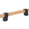 Uchwyt Z324 - drewno, czarny metal / rozstaw 128 mm - Schwinn