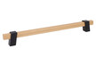 Uchwyt Z324 - drewno, czarny metal / rozstaw 256 mm