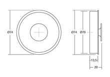 Uchwyty Uchwyt wpuszczany DIPO 0556 - czarny mat / fi 70 mm - Viefe