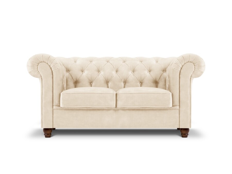 Aksamitna sofa 2-osobowa LAPIS